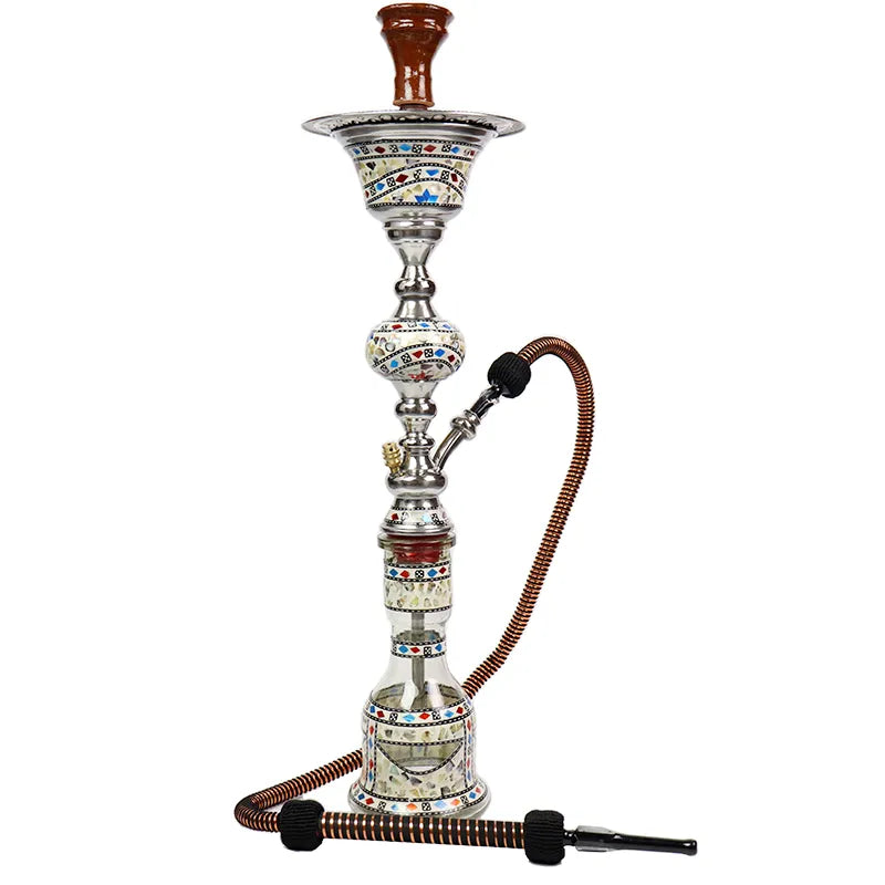 1 Hose 32&quot; Egyptian Mother of Pearl Hookah