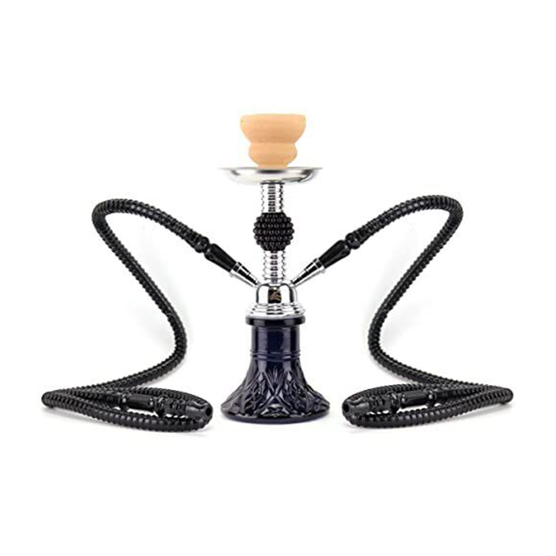 Zebra Smoke 2 Hose Pumpkin Style Eddie Hookah