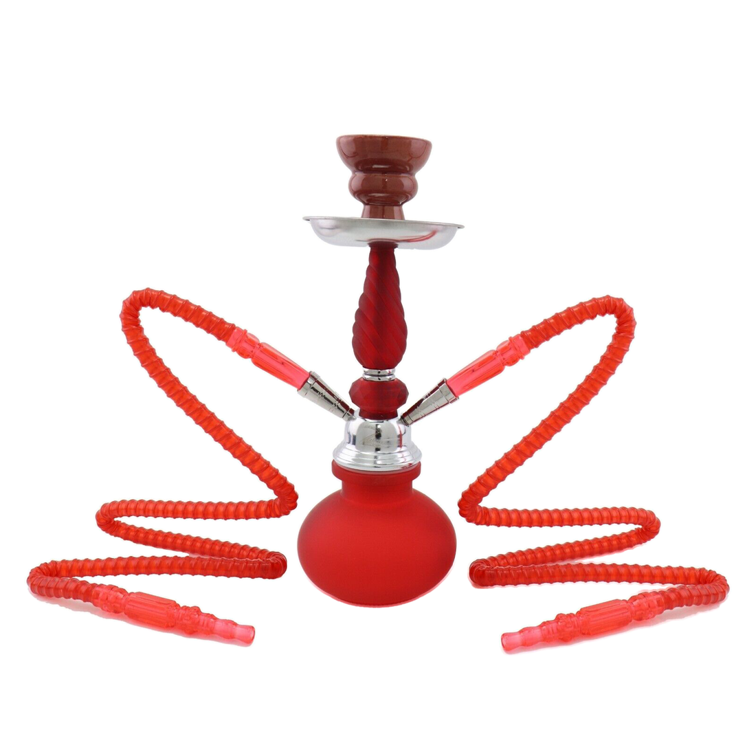 Zebra Smoke 2 Hose Pumpkin Neon Hookah